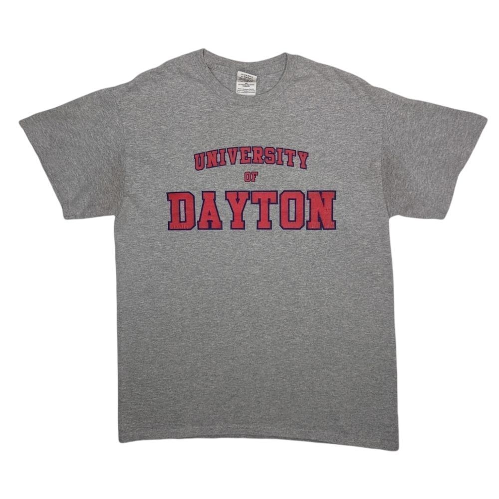 Gildan Women's Gray University Of Dayton Tee SZ M